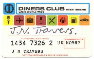 кредитная карта Diners Club в Британии в 1967 году
